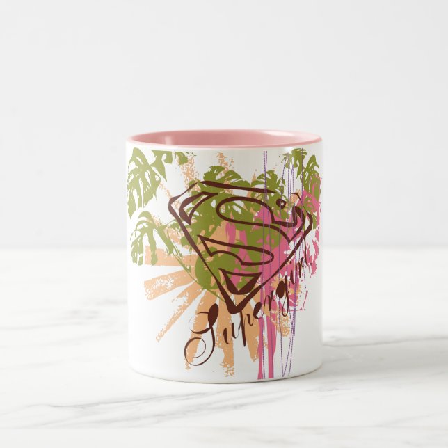 Supergirl Colour Splash Two-Tone Coffee Mug (Center)