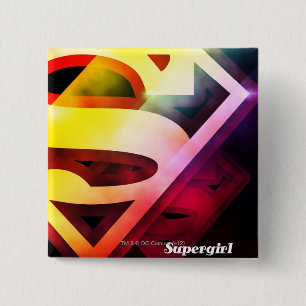 Supergirl Colourful Logo 15 Cm Square Badge