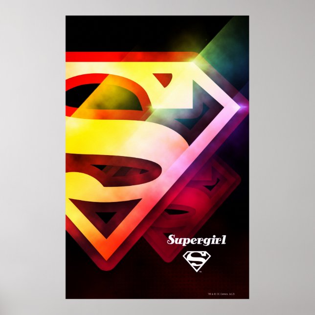 Supergirl Colourful Logo Poster (Front)