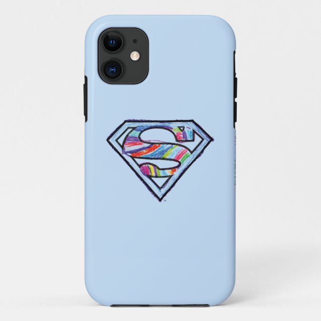 Supergirl Colourful Sketch Logo Case-Mate iPhone Case (Back)