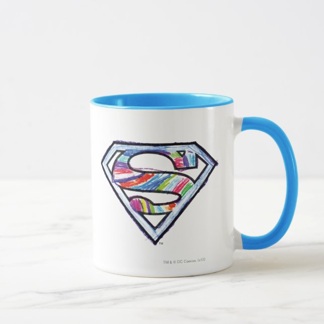Supergirl Colourful Sketch Logo Mug (Right)