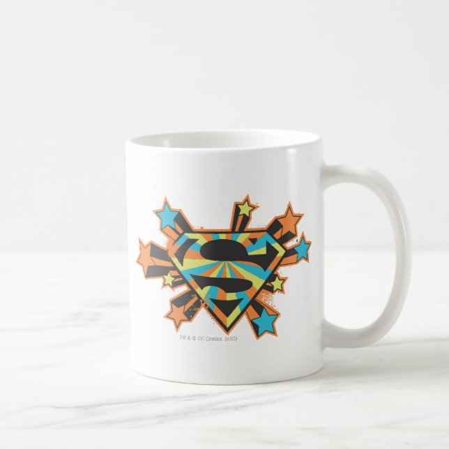 Supergirl Colourful Stars Logo Coffee Mug (Right)