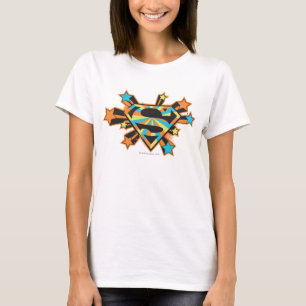 Supergirl Colourful Stars Logo T-Shirt