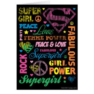 Supergirl Colourful Text Collage