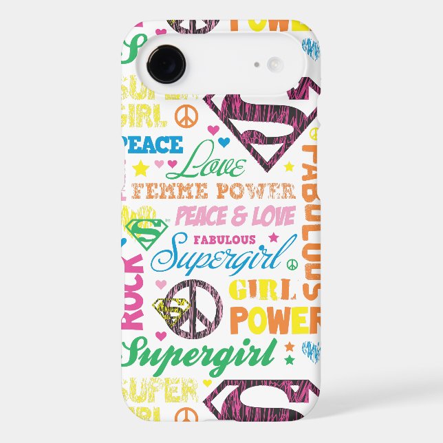 Supergirl Colourful Text Collage Case-Mate Samsung Galaxy Case (Back)