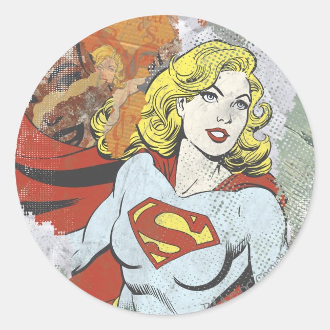 Supergirl Comic Capers 2 Classic Round Sticker (Front)