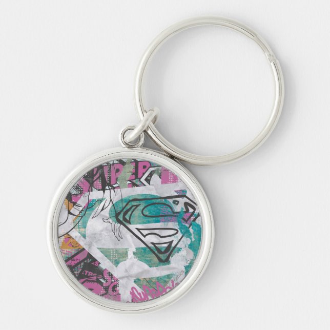 Supergirl Comic Capers Pattern 11 Key Ring (Front)