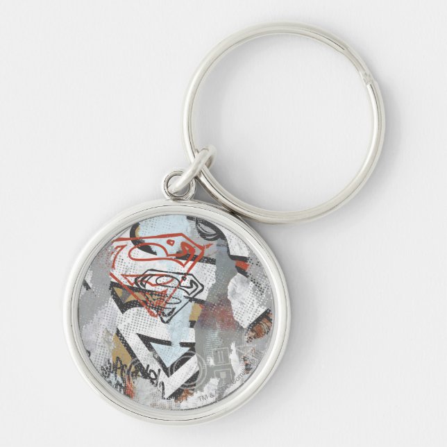 Supergirl Comic Capers Pattern 1 Key Ring (Front)
