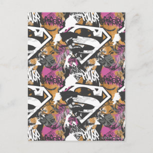 Supergirl Comic Capers Pattern 3 Postcard