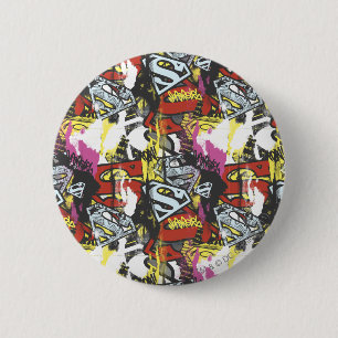 Supergirl Comic Capers Pattern 7 6 Cm Round Badge