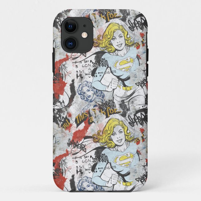 Supergirl Comic Capers Pattern 9 Case-Mate iPhone Case (Back)