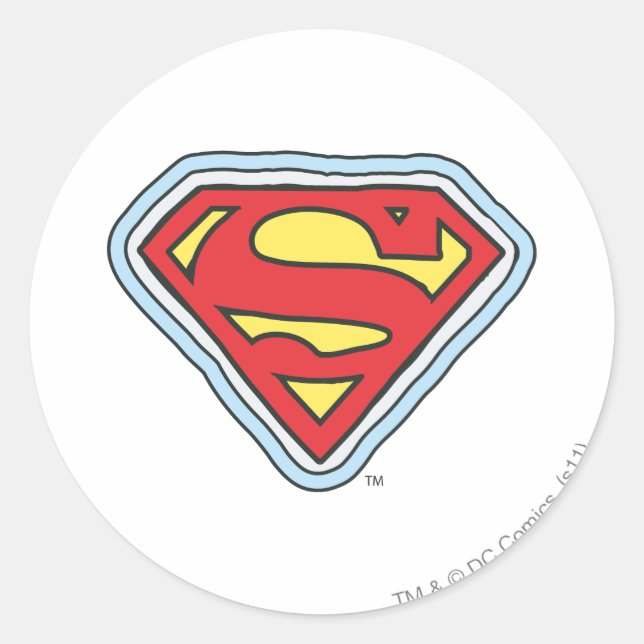Supergirl Comic Logo Classic Round Sticker (Front)