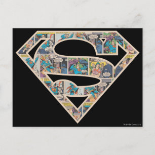 Supergirl Comic Strip Logo Postcard