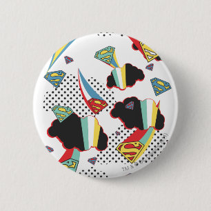 Supergirl Crazy Sky 6 Cm Round Badge