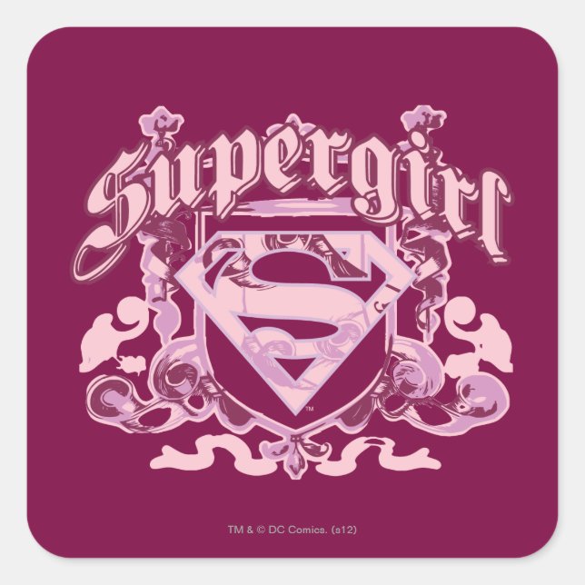 Supergirl Crest Design Square Sticker (Front)