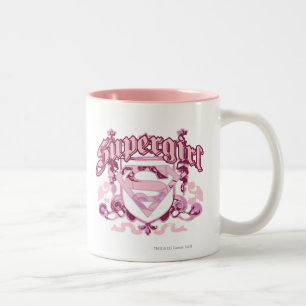 Supergirl Crest Design Two-Tone Coffee Mug