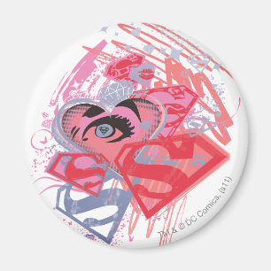 Supergirl Diamonds and Lips Magnet