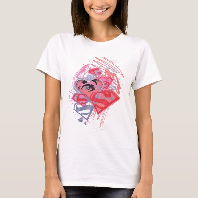 Supergirl Diamonds and Lips T-Shirt (Front)