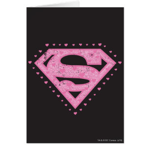 Supergirl Distressed Logo Black and Pink