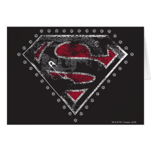 Supergirl Distressed Logo Black and Red