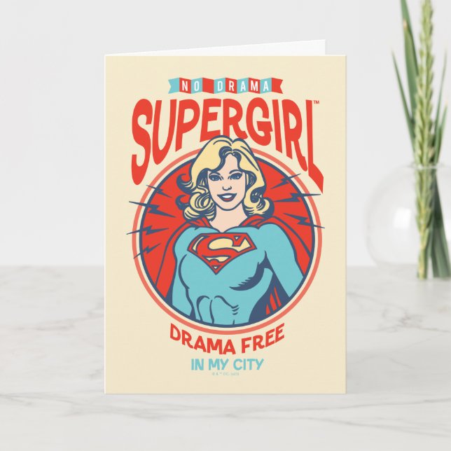 Supergirl Drama Free In My City Card (Front)