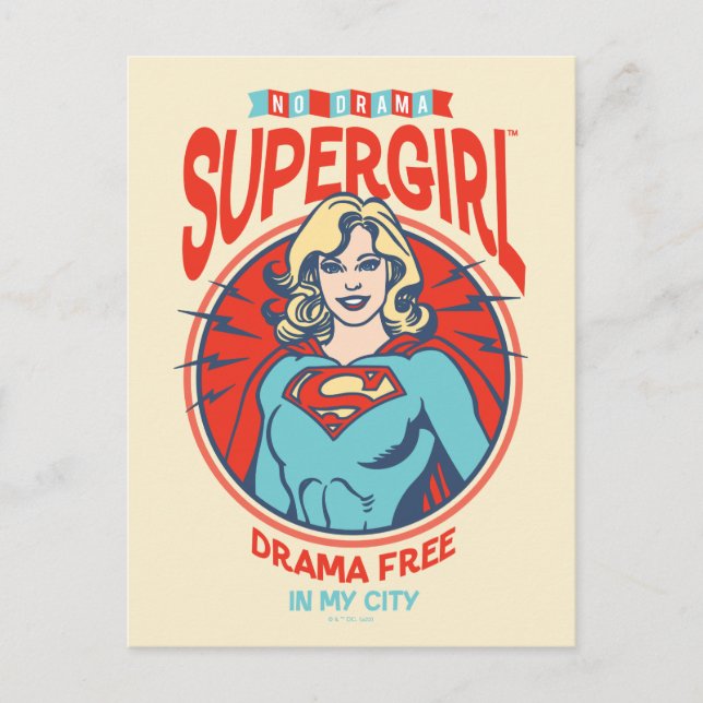Supergirl Drama Free In My City Postcard (Front)