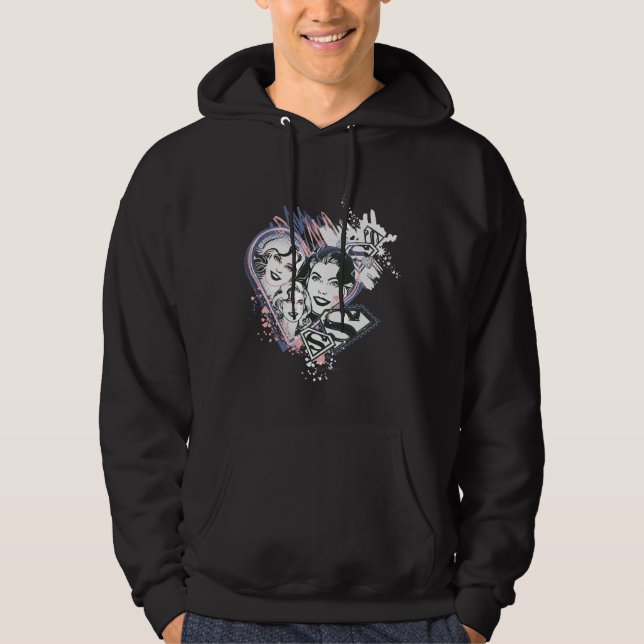 Supergirl Face Collage Hoodie (Front)