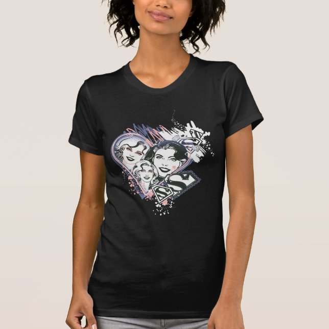 Supergirl Face Collage T-Shirt (Front)