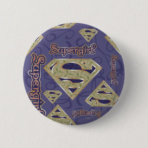 Supergirl Fancy Logo Collage 6 Cm Round Badge