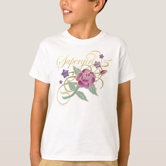 Supergirl Fancy Roses T-Shirt (Front)
