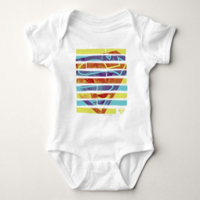 Supergirl Filmstrip Baby Bodysuit (Front)
