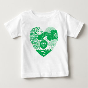 Supergirl Floral Peace Heart Graphic Baby T-Shirt