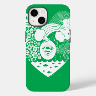 Supergirl Floral Peace Heart Graphic iPhone 14 Case