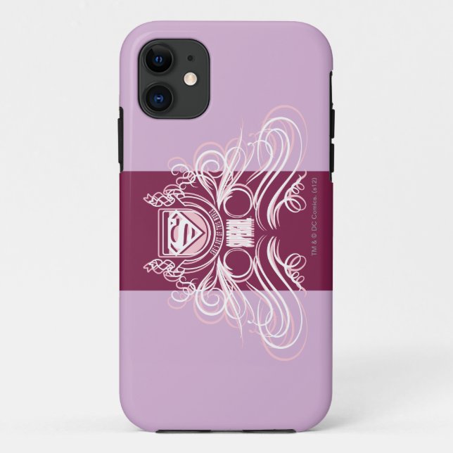 Supergirl Flourish Design Case-Mate iPhone Case (Back)