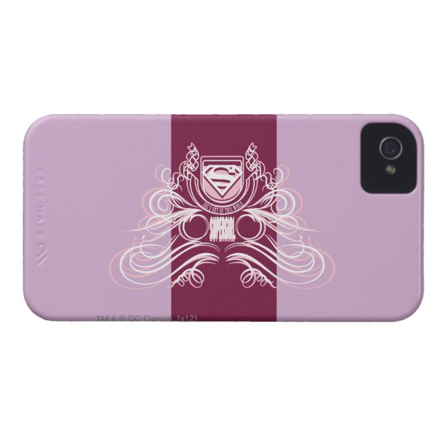 Supergirl Flourish Design Case-Mate iPhone Case (Back Horizontal)