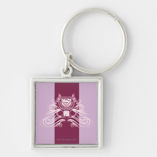 Supergirl Flourish Design Key Ring (Front)
