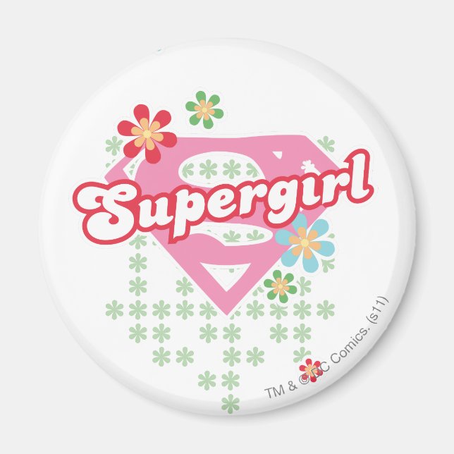Supergirl Flower Madness Magnet (Front)
