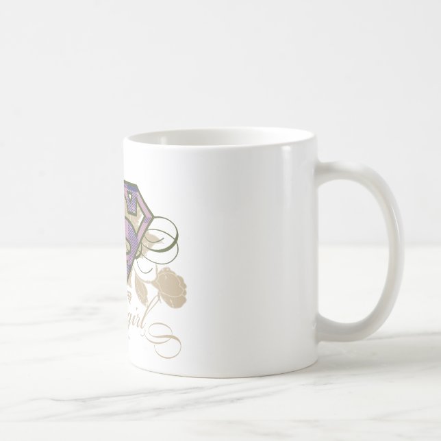 Supergirl Flowers Coffee Mug (Right)