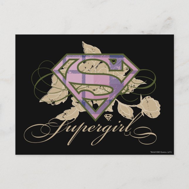Supergirl Flowers Postcard (Front)