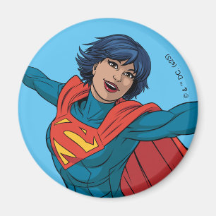 Supergirl Flying in Blue Suit Magnet