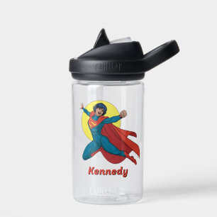 Supergirl Flying in Blue Suit Water Bottle