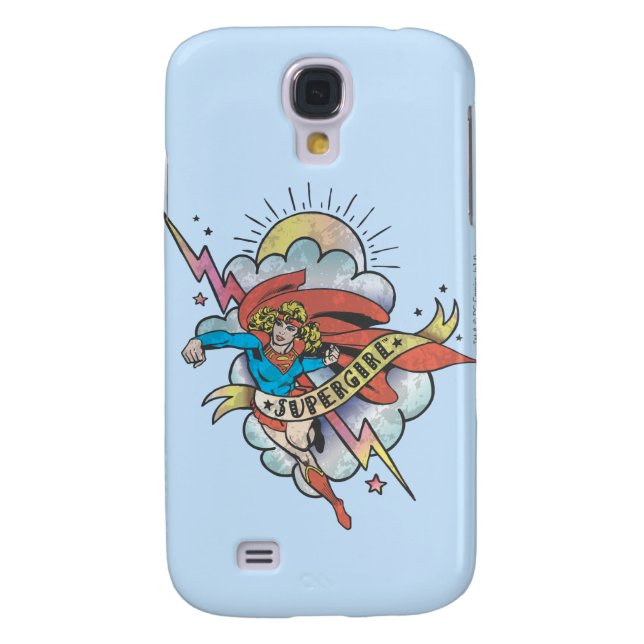 Supergirl Flying Lightning Tattoo Case-Mate Samsung Galaxy Case (Back)