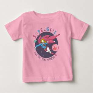 Supergirl Flying Upwards Illustration Baby T-Shirt