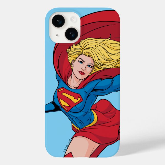 Supergirl Flying Upwards Illustration Case-Mate iPhone Case (Back)