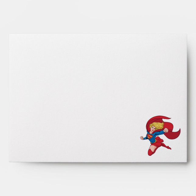 Supergirl Flying Upwards Illustration Envelope (Front)