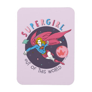 Supergirl Flying Upwards Illustration Magnet