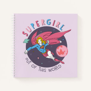 Supergirl Flying Upwards Illustration Notebook