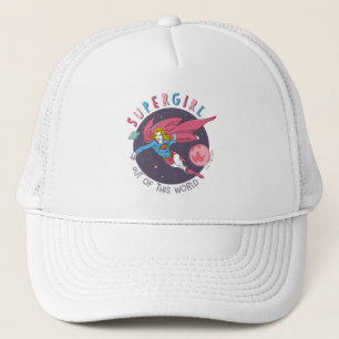 Supergirl Flying Upwards Illustration Trucker Hat