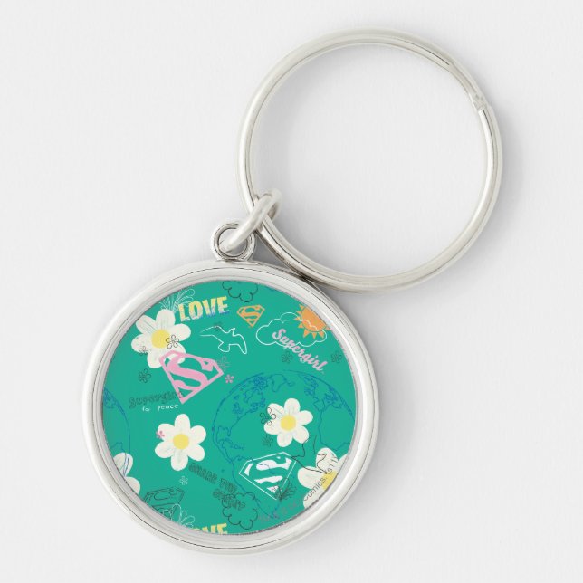Supergirl for Peace Pattern Key Ring (Front)