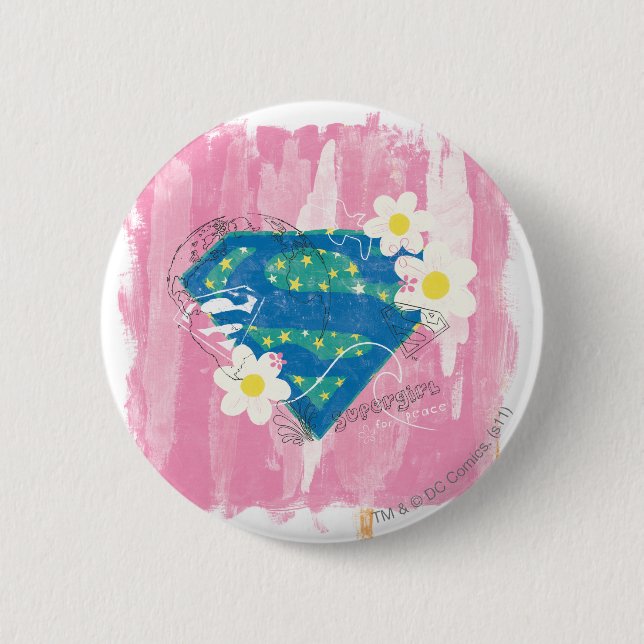 Supergirl for Peace Pink 6 Cm Round Badge (Front)